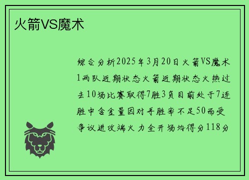 火箭VS魔术